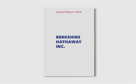 Berkshire Hathaway Annual Report on Behance