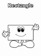 Rectangle Geometric Shape  Coloring Page sketch template