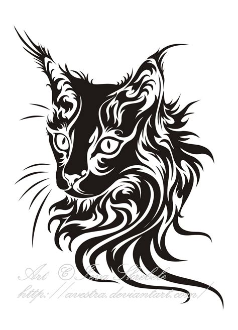 Tribal Cat Drawing at GetDrawings | Free download