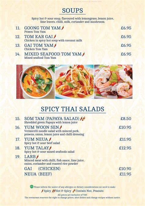 Menu at Thai Orchid restaurant, Maidenhead, 2 Ray Mead Rd