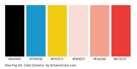 New Pop Art Color Scheme » Black » SchemeColor.com