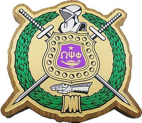 Omega Psi Phi Fraternity Banner 30 (Inch) Carved Shield (Painted) – Creative CNC Carvings ...