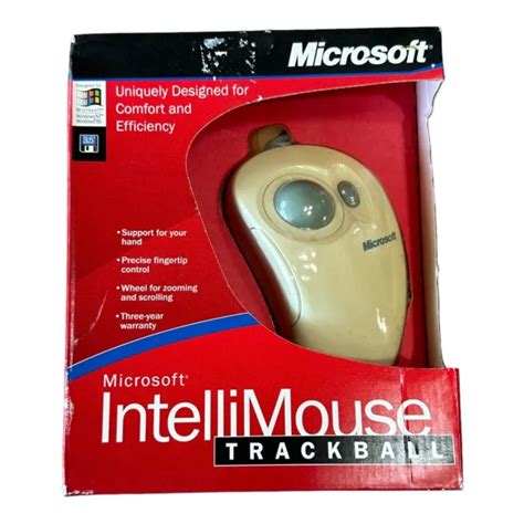 VINTAGE MICROSOFT INTELLIMOUSE Trackball Mouse PS/2 New Sealed $49.99 - PicClick