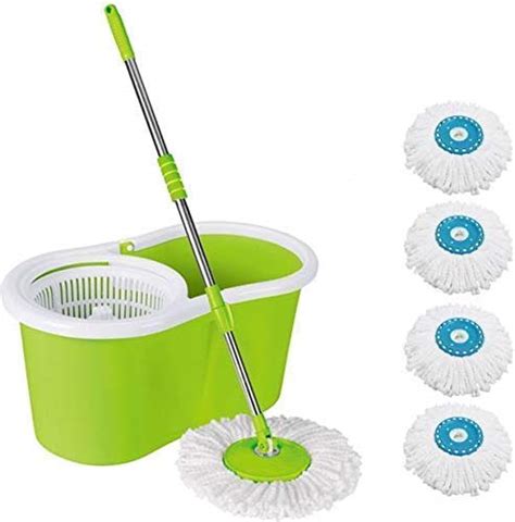 Buy Hiscin Mop Floor Cleaner with Bucket Set Offer with Big Wheels for Best 360 Degree Easy ...