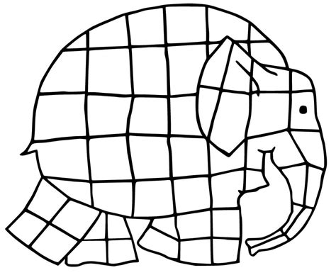 Free Elmer the Elephant Coloring Page - Free Printable Coloring Pages for Kids