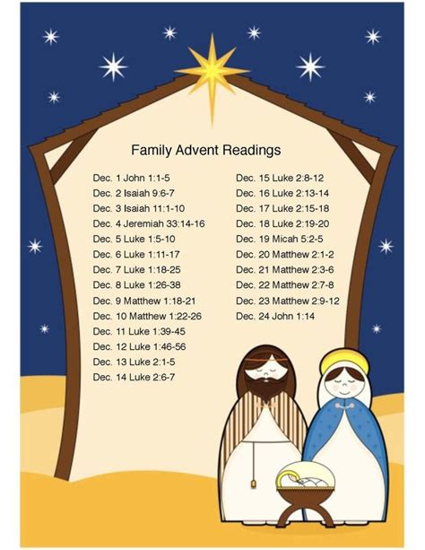 Daily scripture readings for advent for the family | Christmas ...