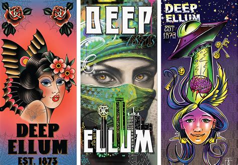 Deep Ellum Celebrates Its Tattoo Artists With New Streetlight Banners » Dallas Innovates