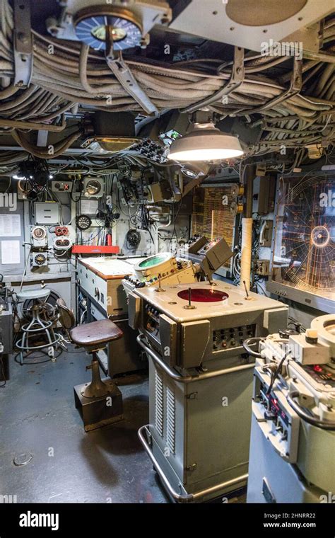 : inside the navy ship USS cassin young DD 793 in the wharf in Boston ...