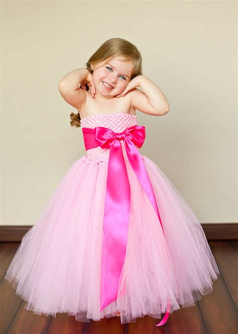 Light Pink and Hot Pink Flower Girl Tutu Dresses Tu Tu Dresses