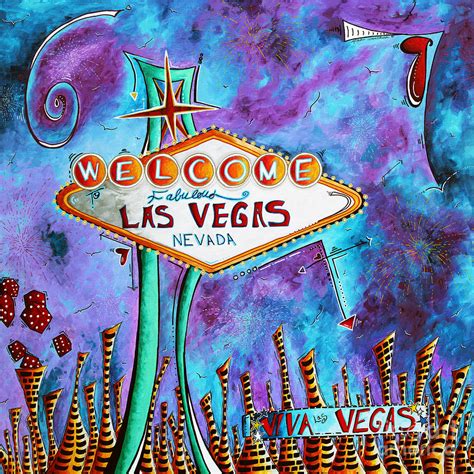 Iconic Las Vegas Welcome Sign Pop Art Original Painting By Megan Duncanson Painting by Megan ...