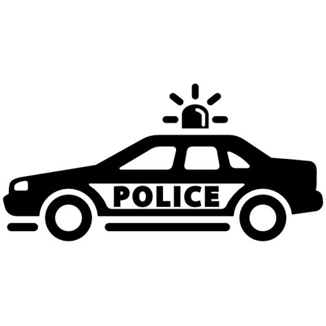 Police Car With Siren Sticker