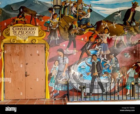 Entrance to Mexican Consulate, Los Angeles Plaza Historic District, El ...