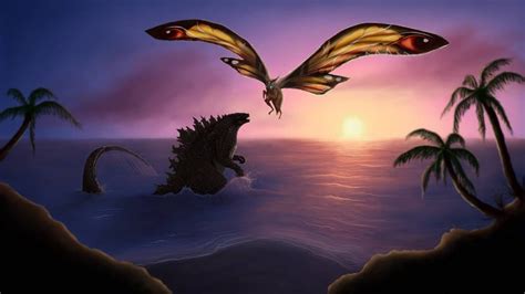 Godzilla and Mothra in the afternoon by MissSaber444 | Godzilla, Kaiju, Godzilla wallpaper