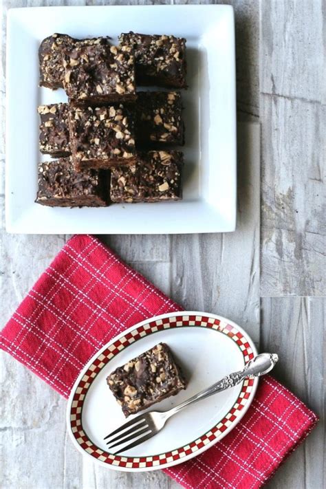 Heavenly Heath Bar Brownies with an Awesome Chocolate Ganache