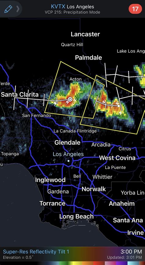 NWS Los Angeles on Twitter: "There are two Severe Thunderstorm Warnings ...