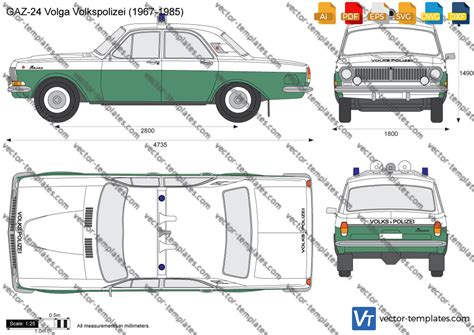 Templates - Cars - GAZ - GAZ-24 Volga Volkspolizei