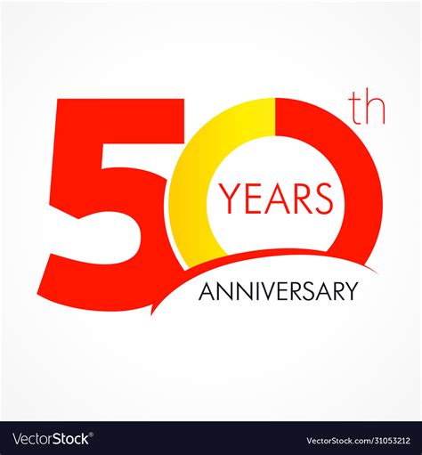 50 years anniversary logo Royalty Free Vector Image