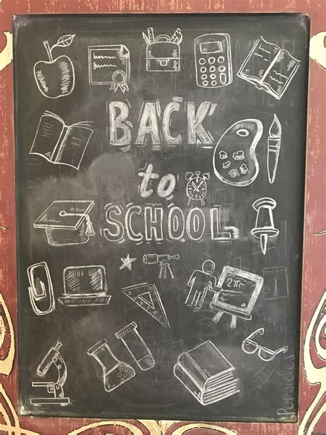 Back to school Chalkboard Art | School chalkboard art, Chalkboard art ...