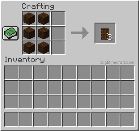 How to make a Dark Oak Door in Minecraft