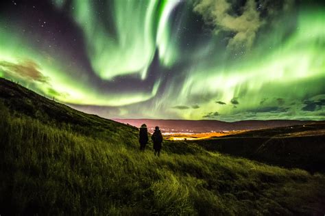 Beautiful Northern Lights over Akureyri, Iceland : r/pics