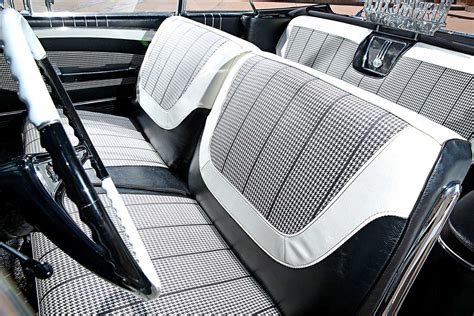 1960 chevrolet impala convertible black and white vinyl interior - Lowrider