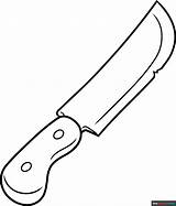 Cartoon Knife Coloring Page  Easy Drawing Guides sketch template