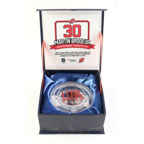 Martin Brodeur Signed 2016 Jersey Retirement Commemorative Crystal ...