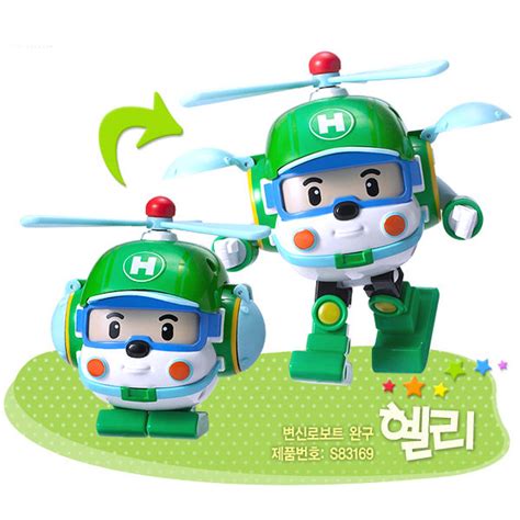 Robocar Poli Helly Amber Roy Transforming Robot set Korean animation kid toy