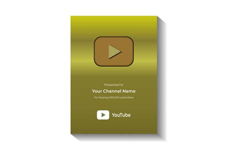 Youtube Golden Play Button Mockup Gráfico por srempire · Creative Fabrica