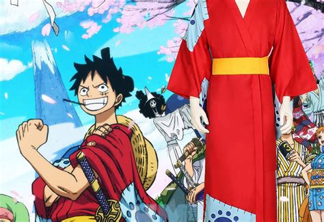 Acheter Pas Cher Un Morceau Wano Country Monkey D. Luffy Outfit Kimono ...