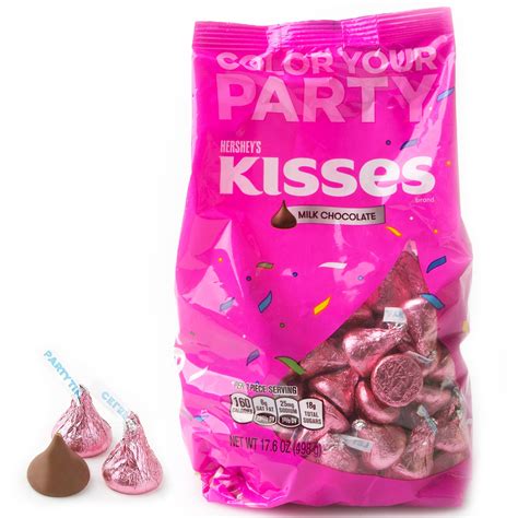 Pink Hershey's Kisses - 17.6 oz Bag • Chocolate Candy Delights • Bulk Chocolate • Oh! Nuts®