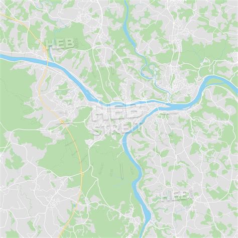 Passau, Germany printable street map | HEBSTREITS Sketches | Street map, Map, Passau