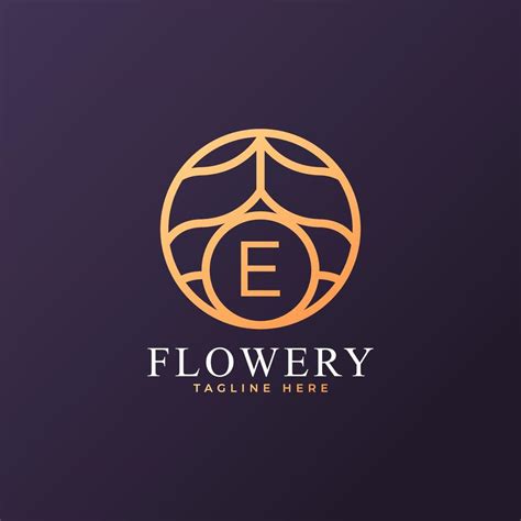 Flower Initial Letter E Logo Design Template Element. Eps10 Vector ...