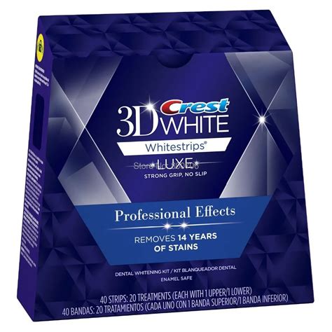 40 Strips 20 Pouches / 1 Box Crest 3D White LUXE Professional Effects Whitestrips Crest ...