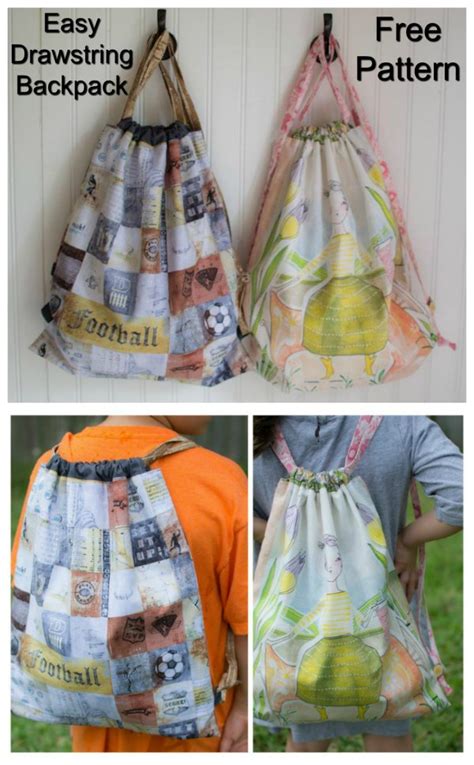 Easy Drawstring Backpack FREE sewing pattern - Sew Modern Kids