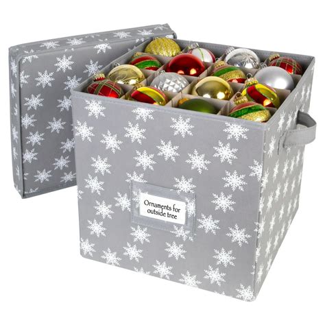 Christmas Ornament Storage Box With Lid - Store Up To 64 Christmas ...