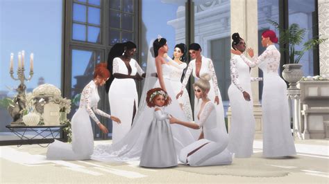 Wedding pose pack #1! | Wedding poses, Sims 4 wedding dress, Bridesmaid ...