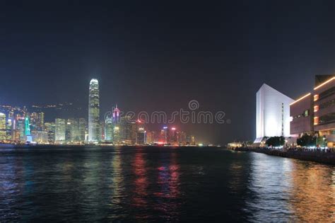 The Victoria Harbour Night View in Hong Kong 14 Nov 2013 Editorial ...