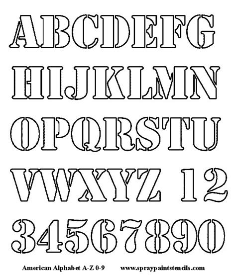 Free Alphabet Stencils