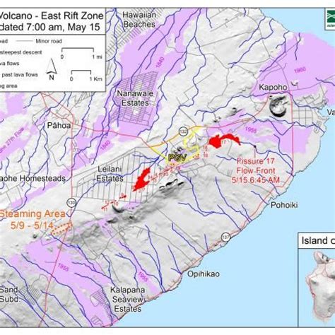 Kilauea Volcano Eruption Map