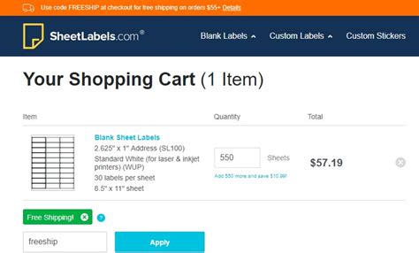 SheetLabels.com Promo Codes & Coupons - All Active Codes Here