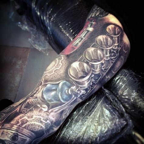 60 Piston Tattoo Designs For Men - Unleash High Horsepower