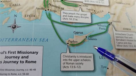 Paul First Missionary Journey Map - Maping Resources