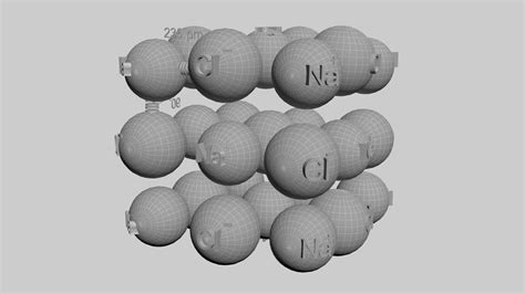 Nacl 3D Model Lattice Structure NaCl 3D Model $8 - .unknown .fbx .3ds ...