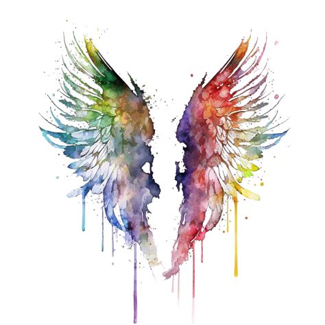 Premium AI Image | Untitled design rainbow_angel_wings 2