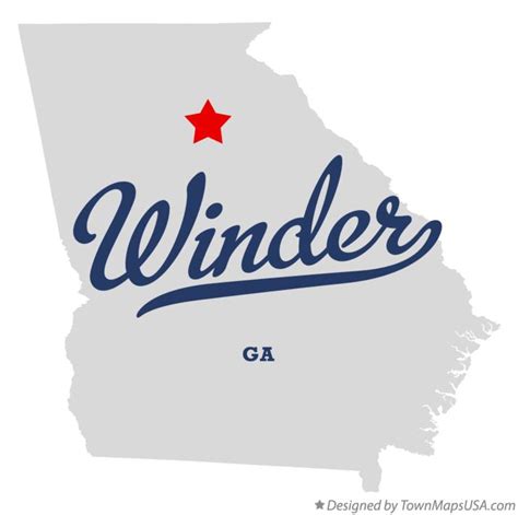 Map of Winder, GA, Georgia