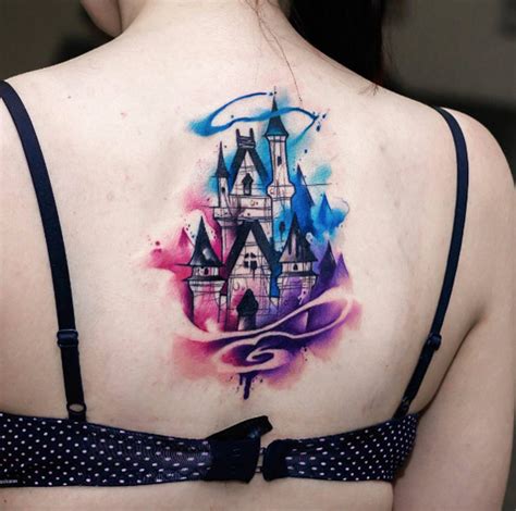 33 Exquisite Disney Castle Tattoo Designs - TattooBlend