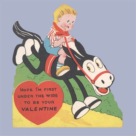 Vintage Valentine Museum: Love at the Track - Horse Racing Themed Valentine Cards