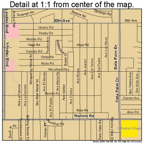 Cathedral City California Street Map 0612048