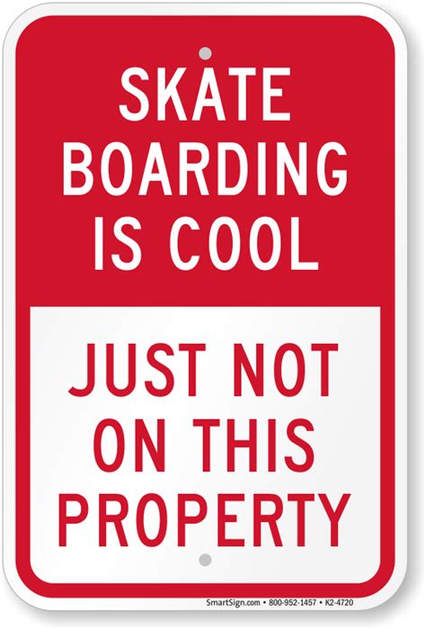 No Skateboarding Signs for Your Property